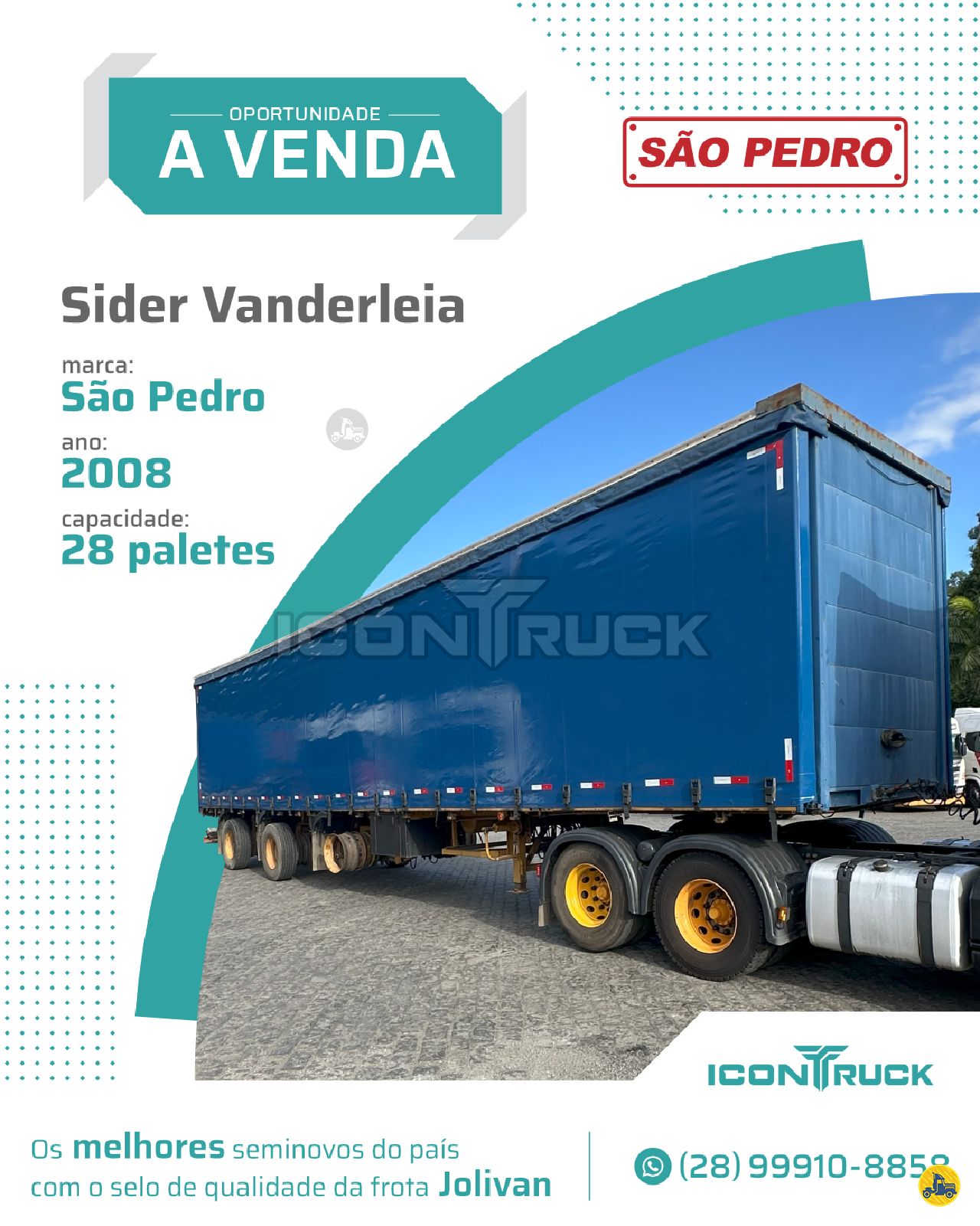 CARRETA SEMI-REBOQUE BAU SIDER Reta Icontruck -  Jolivan ICONHA ESPÍRITO SANTO ES